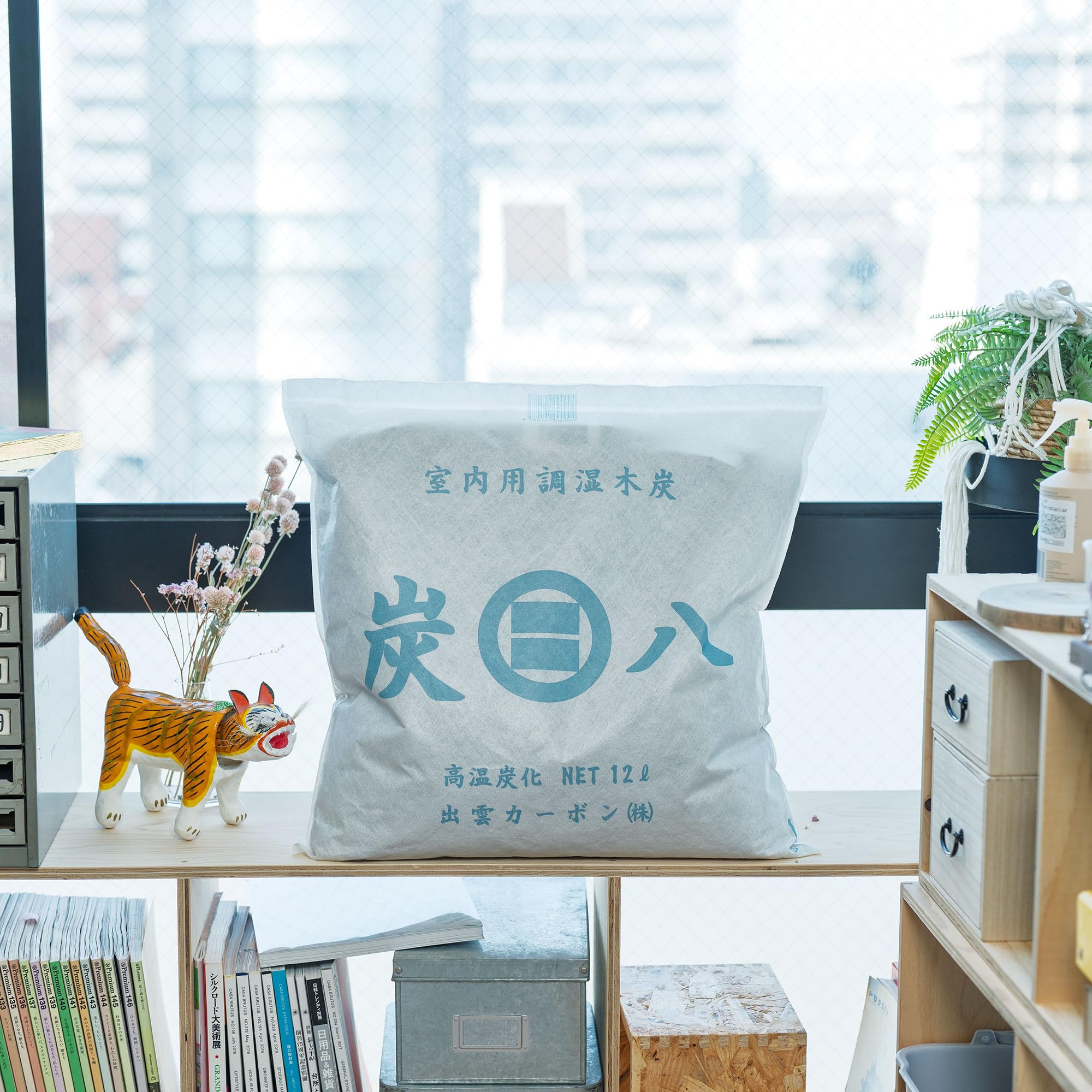 Amazon.co.jp: 炭八 室内用大袋 12L 1個 +スマート小袋 ホワイト 1個 +
